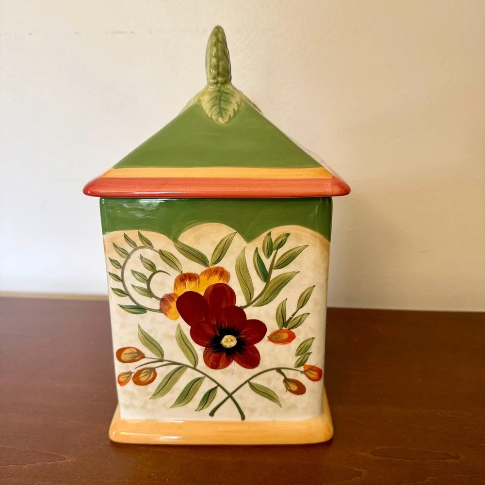 Vintage Certified International Wildflowers XL Canister 11